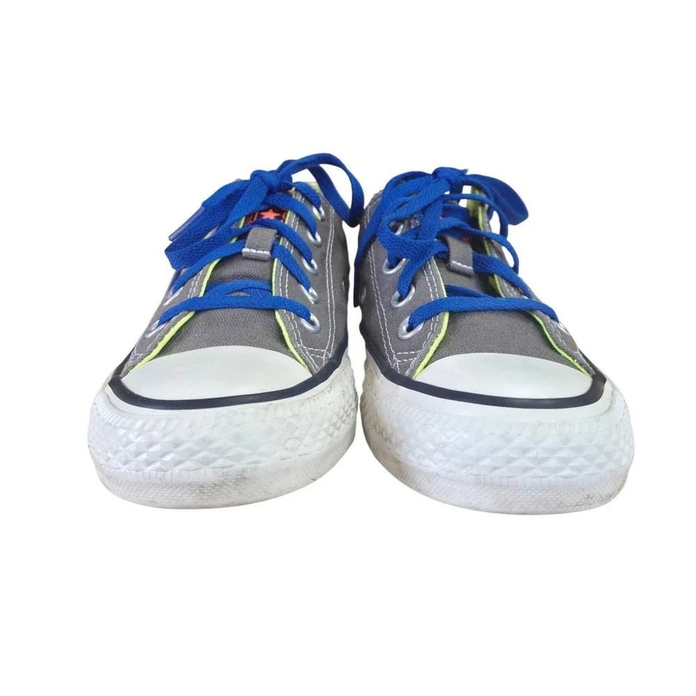 Converse Chuck Taylor All Star Low Grey Neon Blue Kids Size 3 140074F